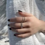 petite asymmetrical diamond ring
