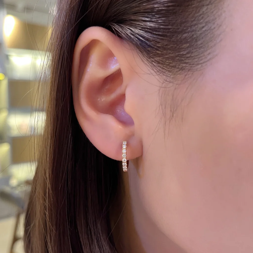 18K Rose Gold Classic Mini Huggies