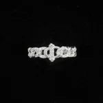 Curb Chain Buckled Diamond Ring