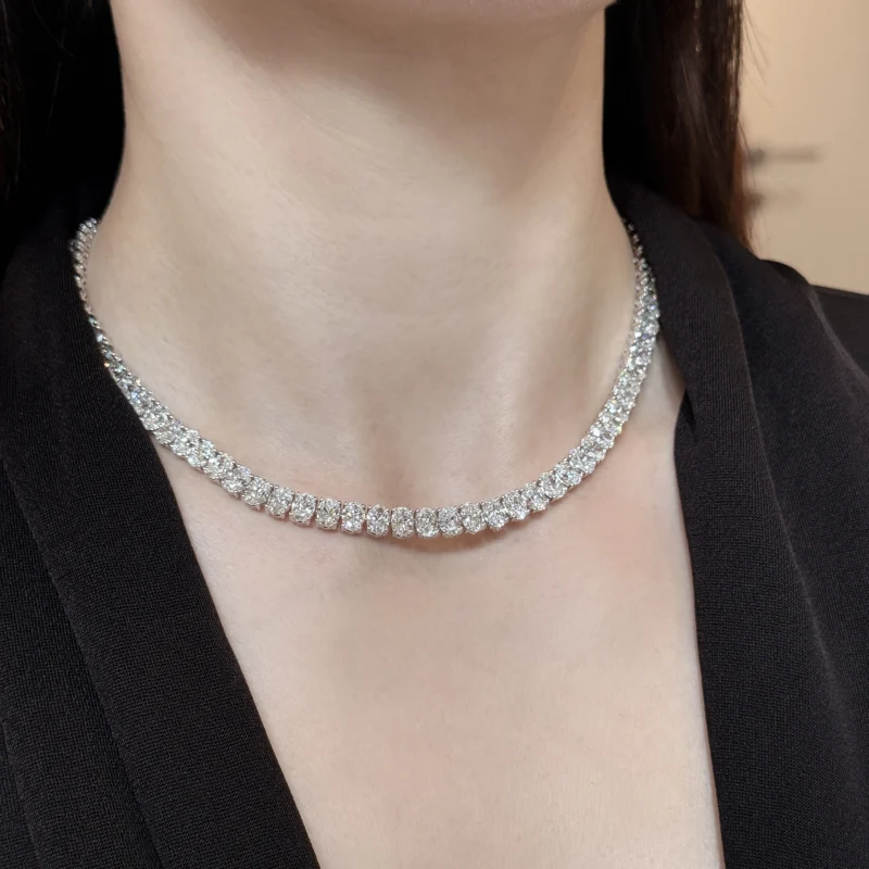 oval diamond necklace